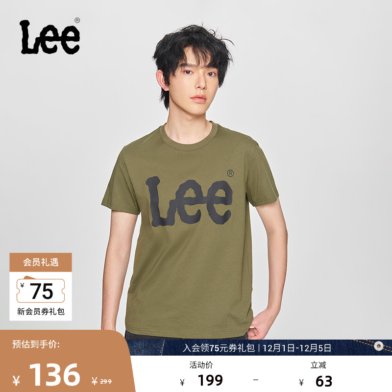Lee基础款圆领短袖T恤