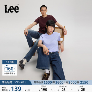 短袖 小Logo男女同款 T恤休闲潮流LUT0053984LE 圆领经典 Lee标准版