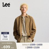 张凌赫同款 翻领男格纹长袖 Lee商场同款 舒适版 衬衫 26春夏新品