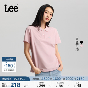 polo衫 翻领小徽标Logo女短袖 潮LWT012191205 标准版 Lee26春夏新品