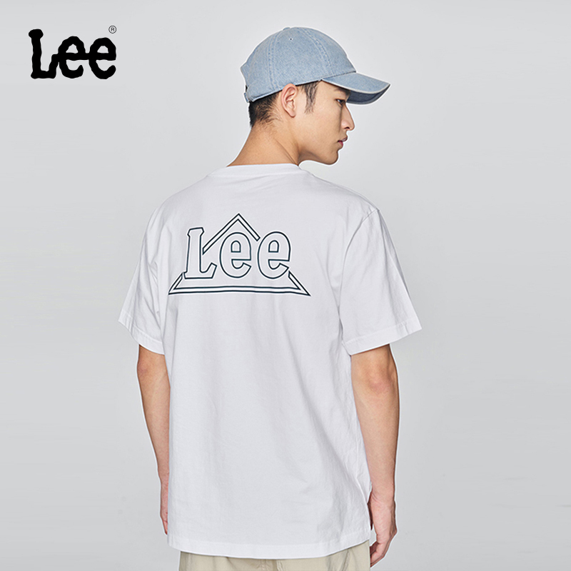 舒适版圆领短袖T恤 三角徽标印花Logo设计