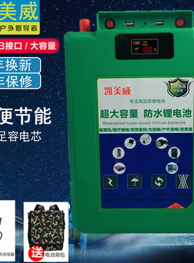 超轻防水锂电池12V伏60安-200AH大容量动力电瓶氙气灯户外干电瓶