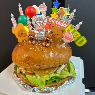 超大巨无霸汉堡胚手工牛肉汉堡大号面包家庭DIY创意生日汉堡蛋糕