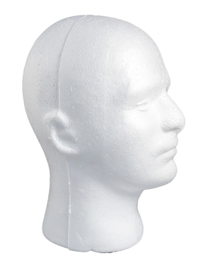 假发展示模特头假发店男款白色泡沫头帽子展示假人头模Mannequin