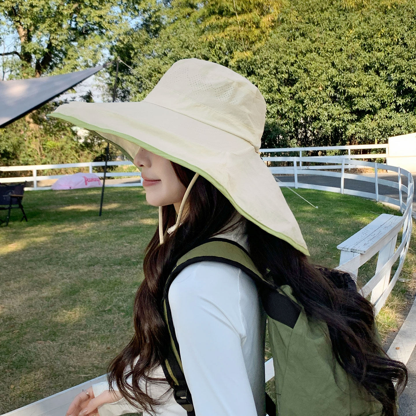 户外防晒帽女夏季大帽檐防水速干渔夫帽防紫外线登山钓鱼遮阳帽男
