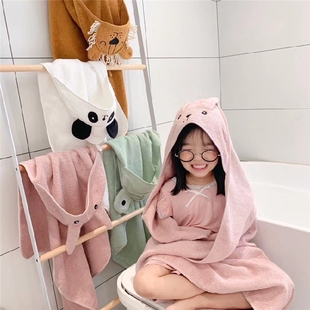 婴儿连帽浴巾可爱狮子纯棉新生包头擦澡巾超柔吸水儿童披肩大毛巾