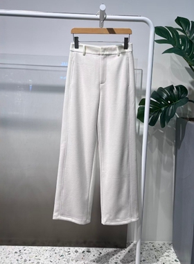 MM麦麦2025冬季新款松紧腰直筒阔腿百搭休闲裤长裤女5GA352813