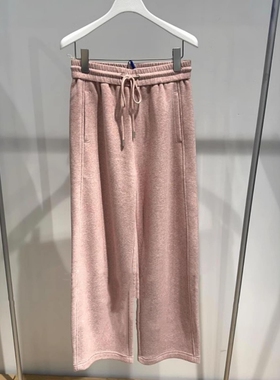 MM麦麦2025冬季新款时尚松紧高腰加绒百搭直筒休闲裤4FB254101