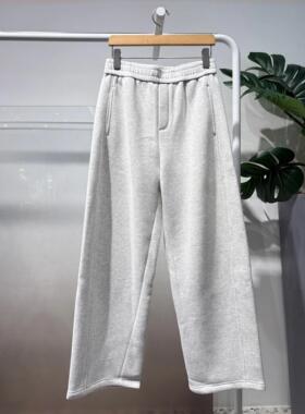 MM麦麦家2025秋冬新款高腰直筒松紧腰针织休闲裤女长裤4GB154091