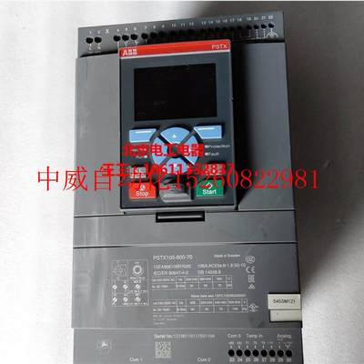 议价ABB软启动 PSTX105-600-70 55KW现货