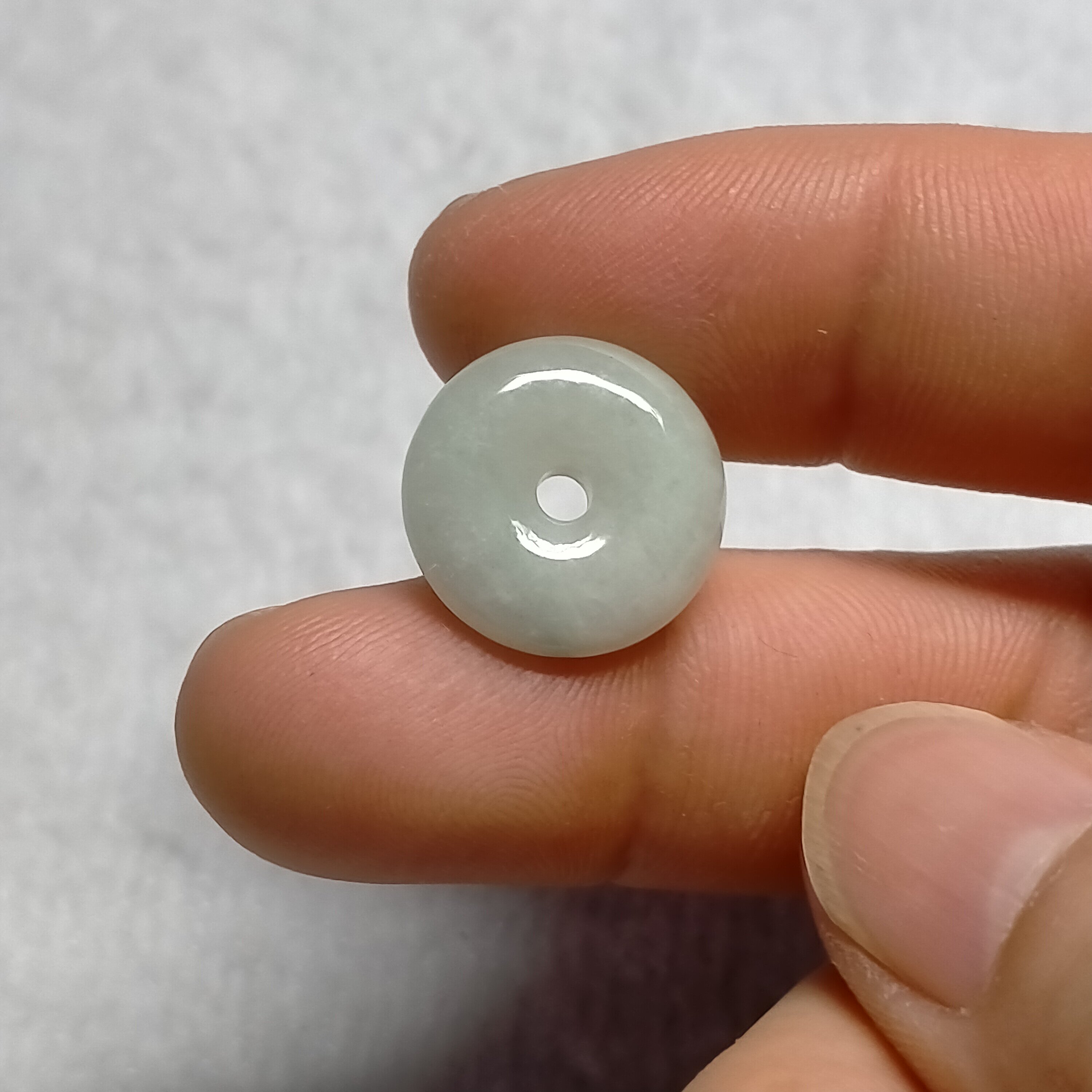 10天然翡翠a货平安扣吊坠 小号平安扣挂件缅甸玉糯种 迷你款