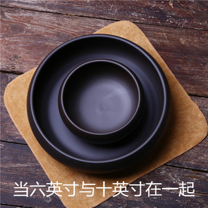 笔洗陶瓷 仿古大小号茶洗 紫砂毛笔笔洗水盂毛笔缸水洗瑕疵捡漏价