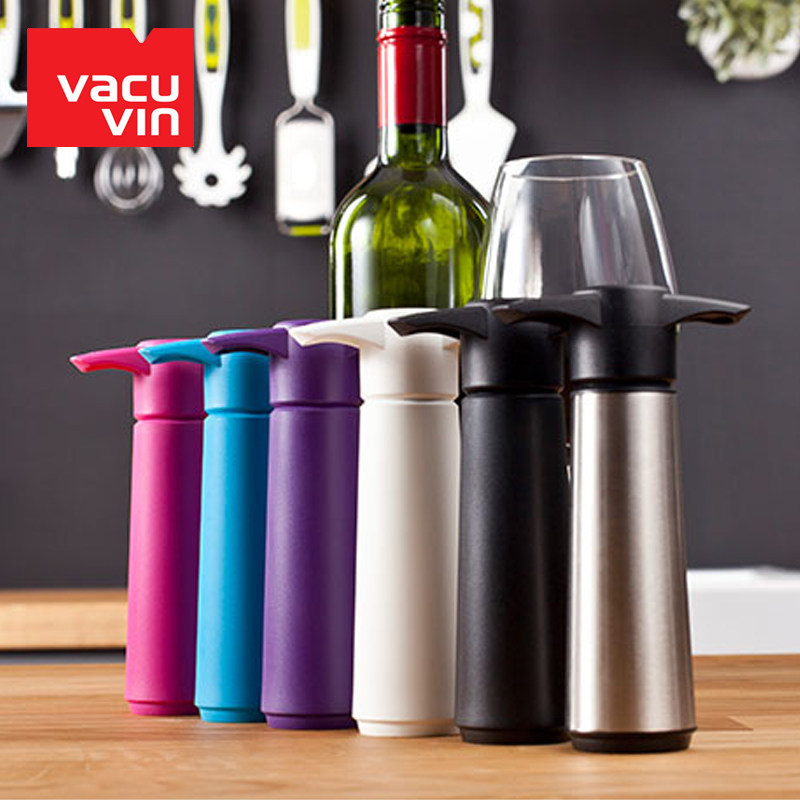 荷兰vacu vin抽真空红酒塞酒瓶塞葡萄酒保鲜塞抽气筒抽气泵保鲜器