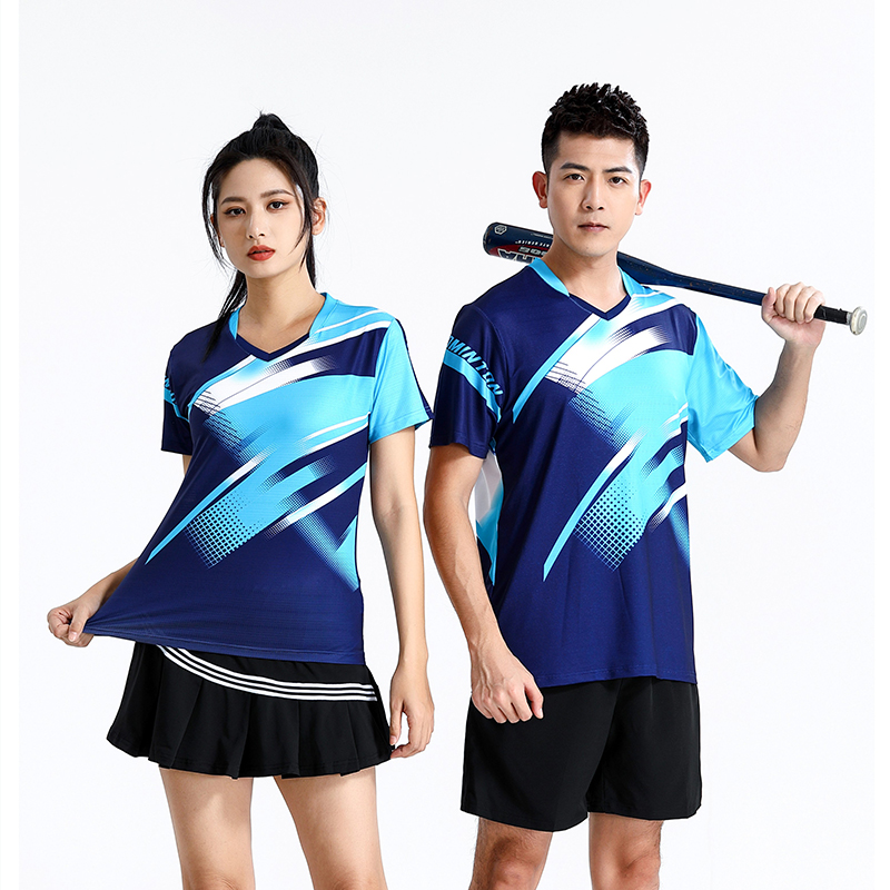 新款羽毛球服套装速干女短袖排球网球乒乓球衣男款训练运动服定制