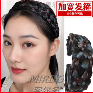 密尔多假发10股麻花辫子头箍遮白头发压发卡网红2024新款编发发箍