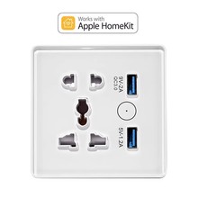 HOMEKIT MFI认证扫码香港新加坡英规智能墙壁插座开关SIRI语音