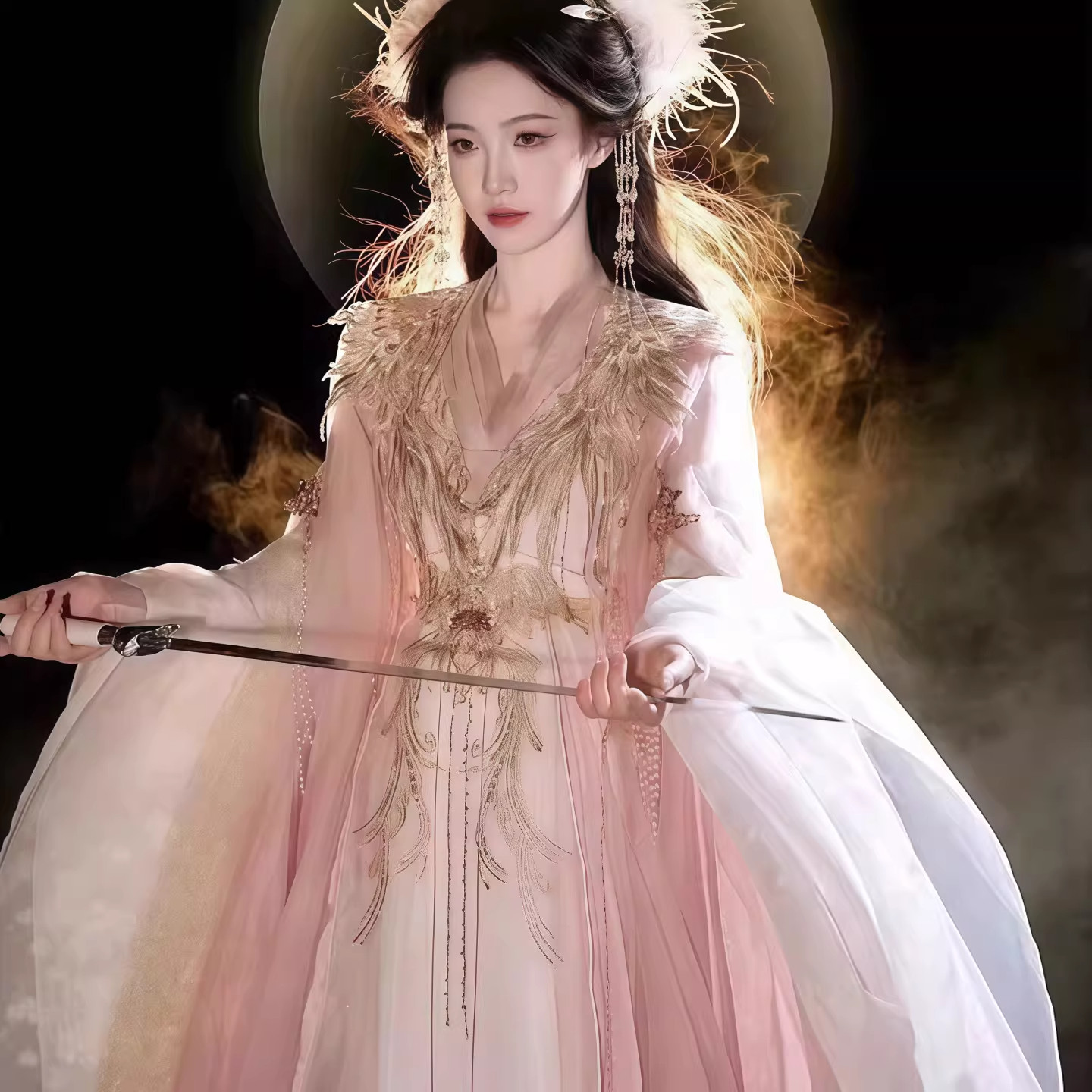 汉服女国风大典神话系列唐制大袖重工刺绣仙气套装古风仙侠风武侠