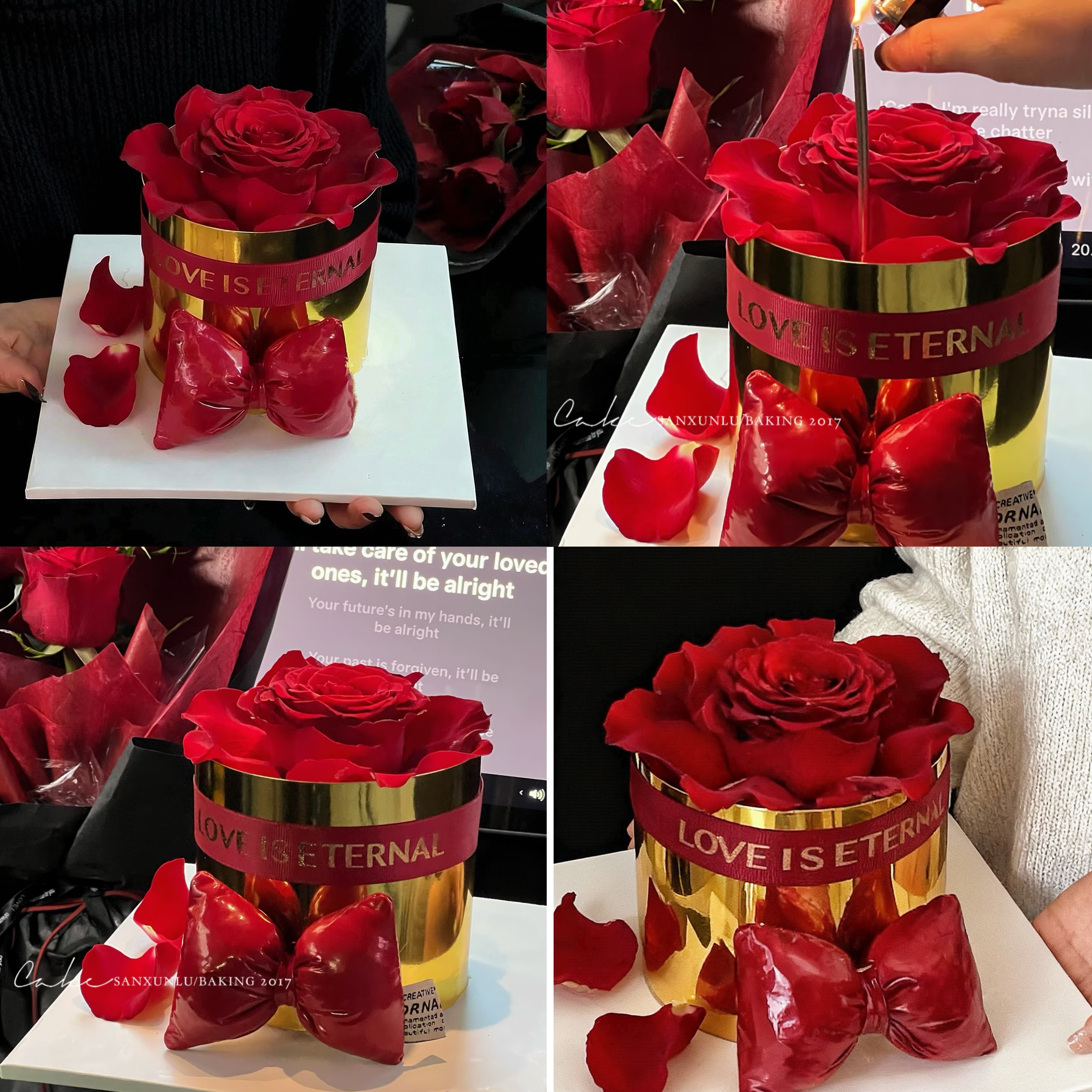 网红情人节蛋糕装饰金色烫金蛋糕围边丝带情人节快乐蛋糕插牌插件,节庆用品/礼品,节日装扮用品,淘宝优惠券,粉丝福利购,淘宝优惠卷