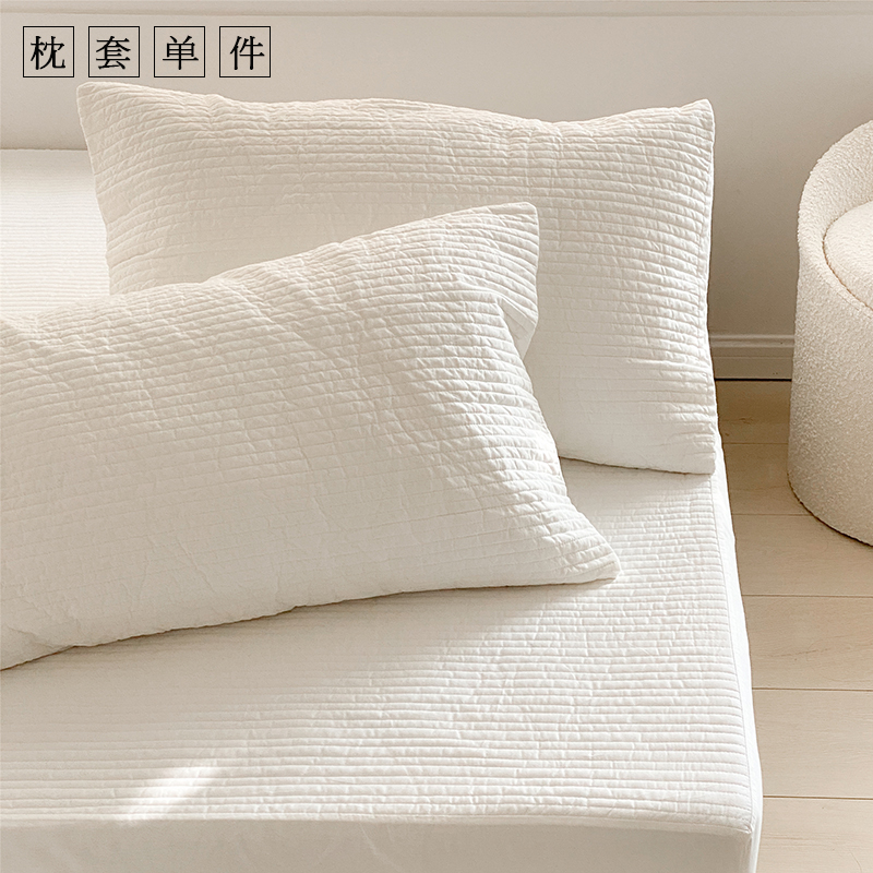 夹棉绗缝48*74单人枕套单件