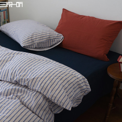 侘寂文艺风丨全棉色织四件套