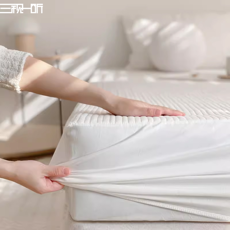 夹棉绗缝床笠单件全棉加厚