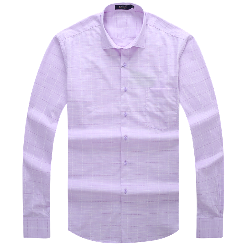 arrow衬衫美国箭牌衬衫男士长袖纯棉舒适衬衣免烫衬衫正品包邮