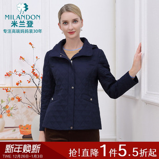 连帽棉衣女棉服外套休闲保暖厚 新款 米兰登中老年妈妈装 2025年冬季