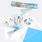 扇子模具花柬diy材料滴胶扇子硅胶模具直扇中国古风配饰定制素材