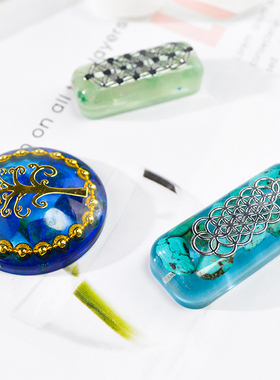 金色金属贴DIY手工镍铜贴水晶滴胶模具贴纸配件手机壳loge定制