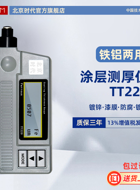 北京时代涂层测厚仪TT220高精度铁基铝基镀锌镀铬油漆防腐漆膜仪