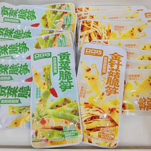 口口巧贡菜脆笋金针菇脆笋香辣味开袋即食休闲零食