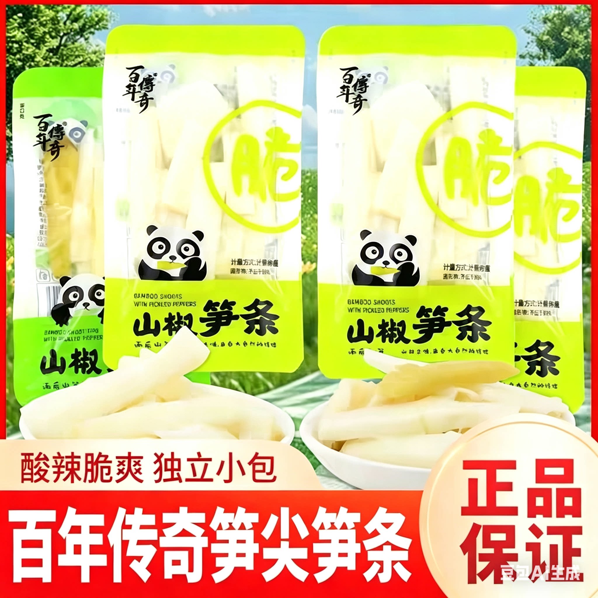 百年传奇山椒笋尖笋条云南山笋特产泡椒脆笋鲜笋酸辣即食解馋零食