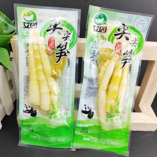艾园泡椒尖尖笋泡椒脆笋山椒酸辣笋尖笋条开袋即食小包装零食
