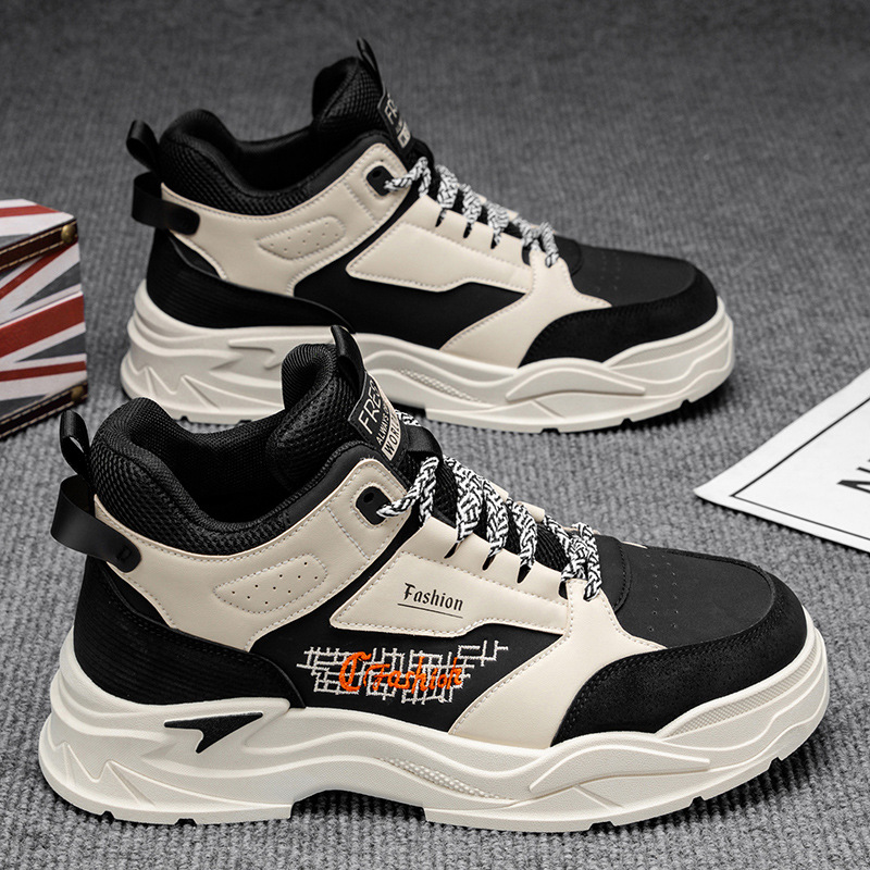 高帮工装鞋男款马丁鞋秋冬季男鞋新款时尚休闲板鞋运动男士潮鞋子