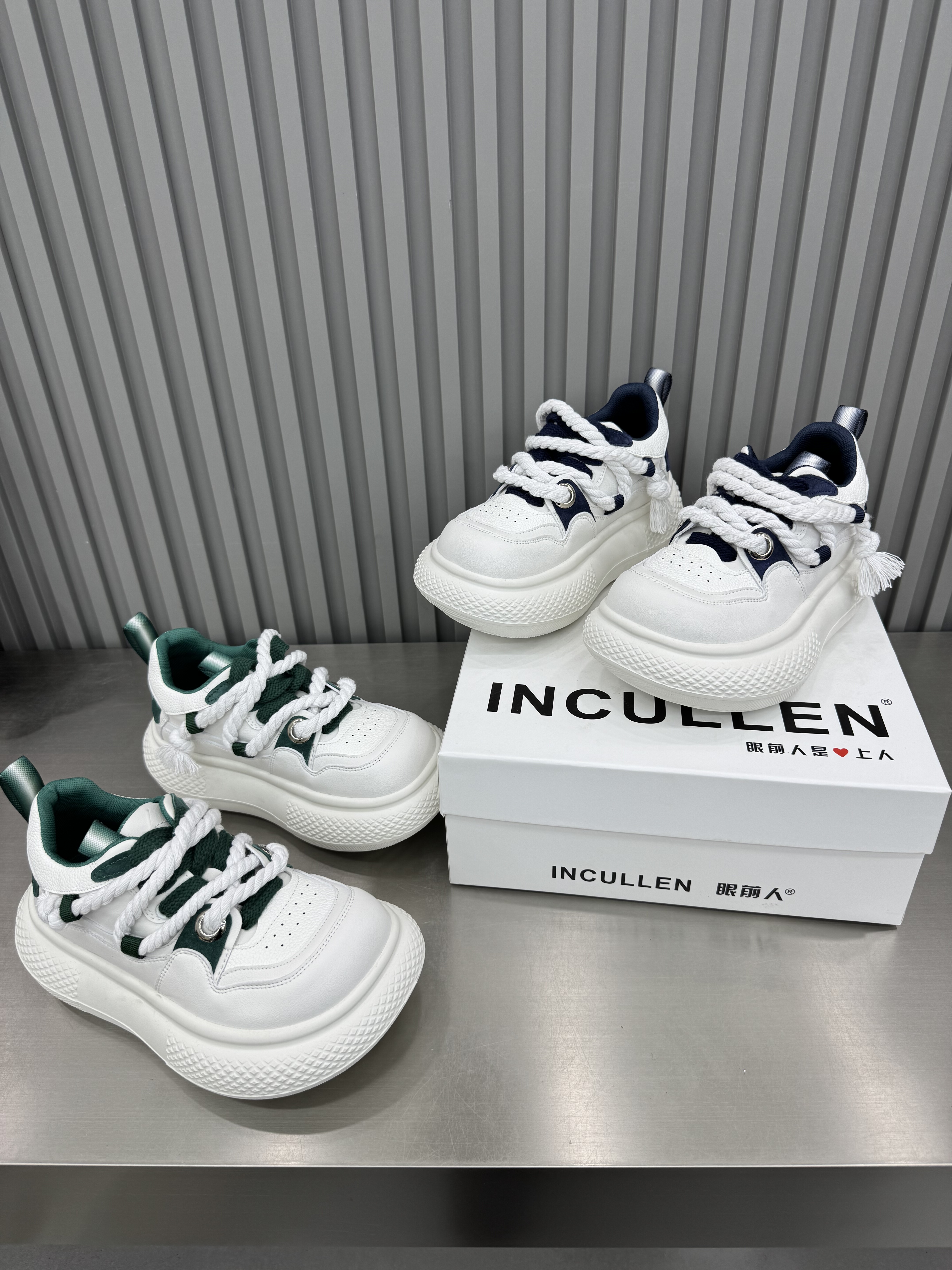 2025新款轮胎厚底面包鞋女鞋拼色休闲鞋松糕鞋增高百搭ins潮轻便