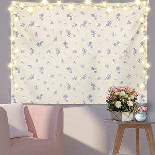 ins田园风碎花小清新网红墙面挂布背景布学生宿舍卧室床头装饰布