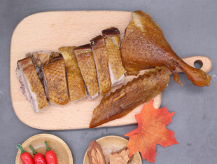 福建永泰特产茶油熏鸭手工现做永泰熏鸭400g/1/4只体验装