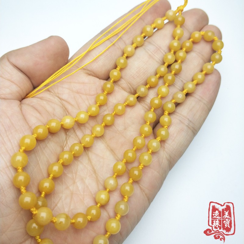 纯天然黄龙玉挂绳吊坠绳玉项链手工珠链项链绳子a货挂绳玉坠链子