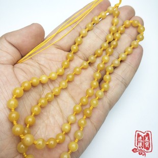 纯天然黄龙玉挂绳吊坠绳玉项链手工珠链项链绳子a货挂绳玉坠链子