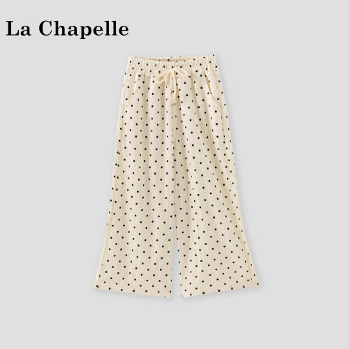 La Chapelle【拉夏贝尔】夏季女童时尚轻薄波点休闲阔腿裤LD2980