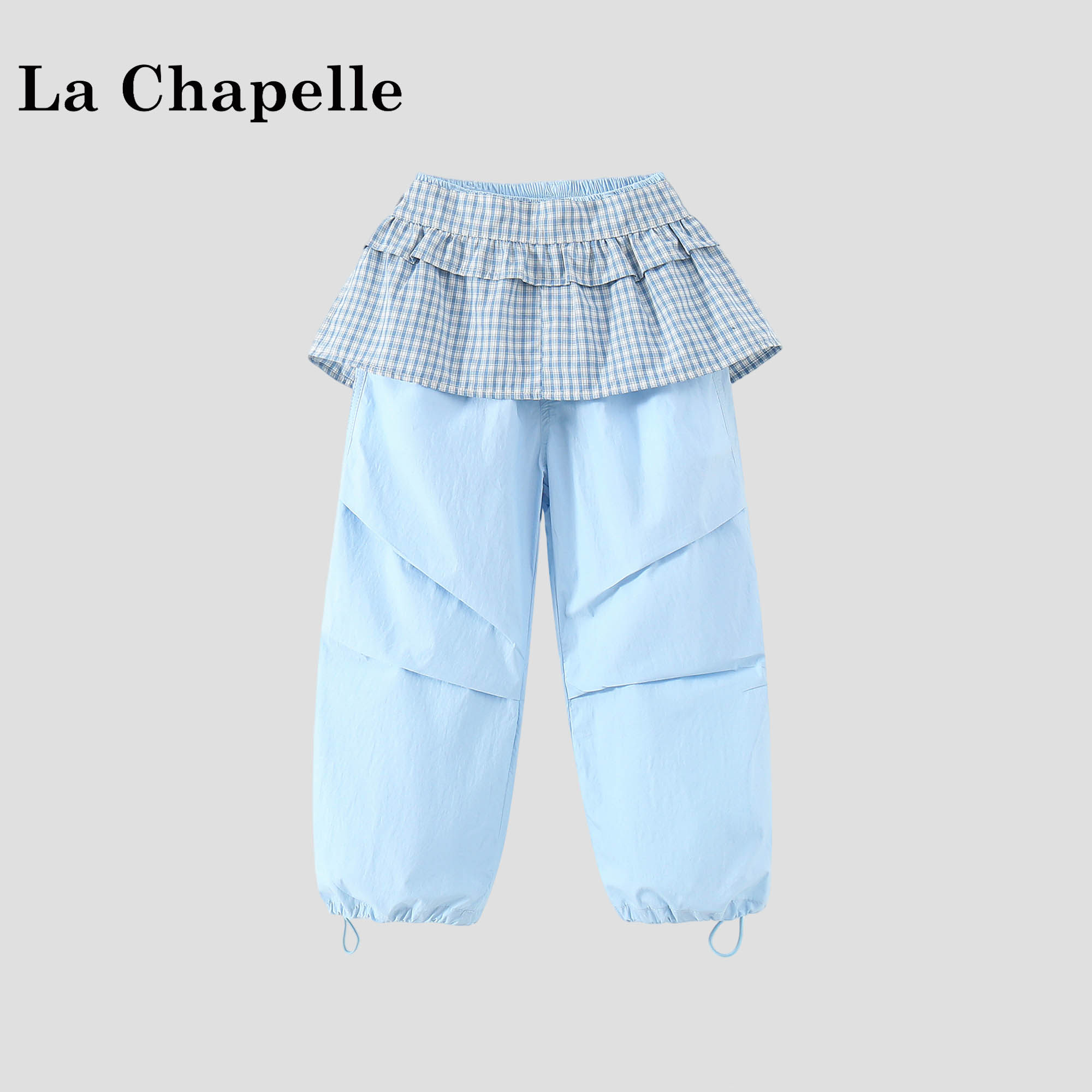 拉夏贝尔女童裤子2026夏季新款洋气儿童薄款运动裤女孩户外休闲裤