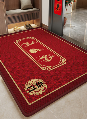 马年红色入户门地垫2026新款喜庆防滑脚垫乔迁门垫新房门口地毯垫