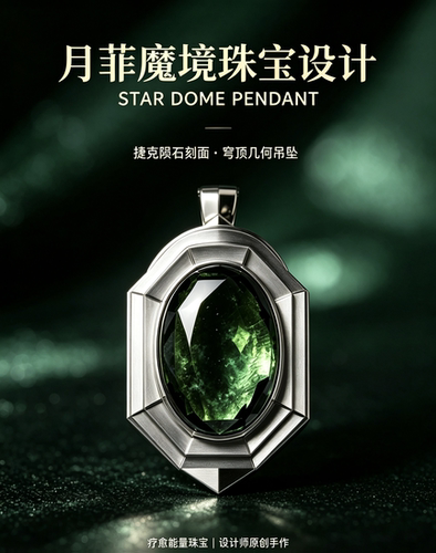 天然水晶吊坠女款碧玺吊坠项链挂件饰品礼物送女友闺蜜生日礼物