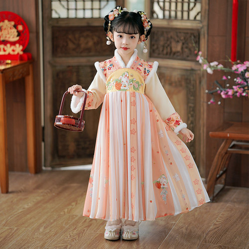 女童汉服秋冬季2025新款