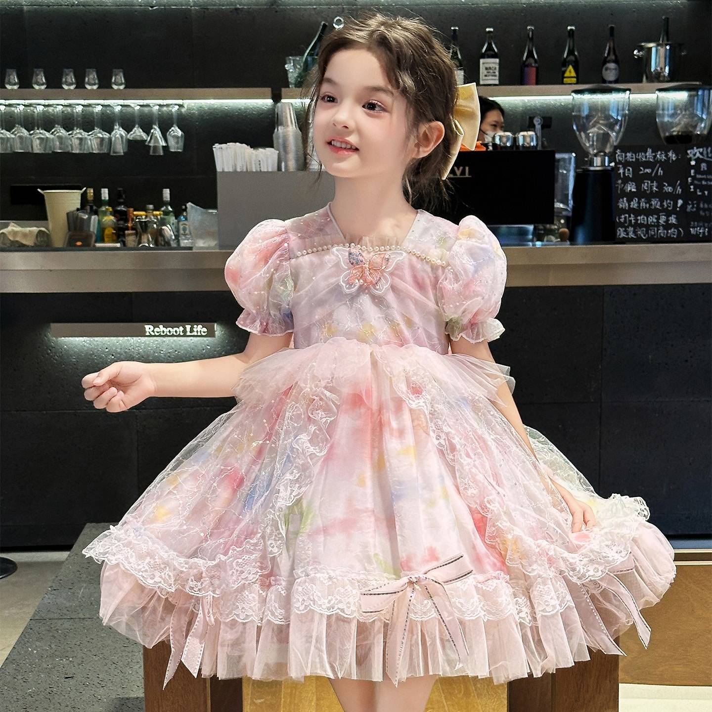 女童洛丽塔公主裙夏装2026新款洋气儿童蓬蓬连衣裙小女孩生日裙子
