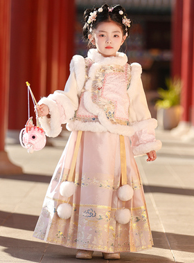 格格服女童汉服冬季2025新款古装儿童过年服冬装中国风加厚拜年服