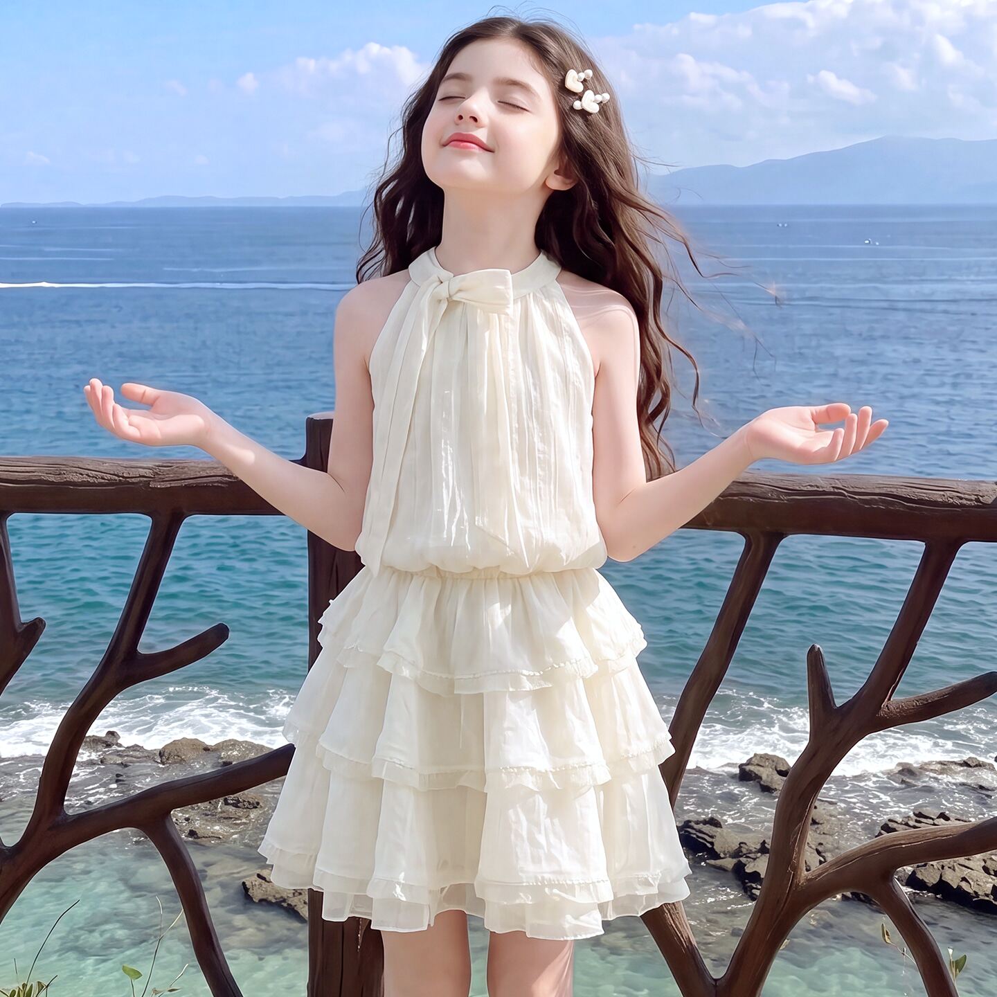 女童连衣裙夏季2026新款儿童绝美高级感公主裙女孩大童巨好看夏裙