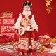 女孩新年唐装 女童拜年服冬装 儿童汉服国风2026新款 红色喜庆过年服