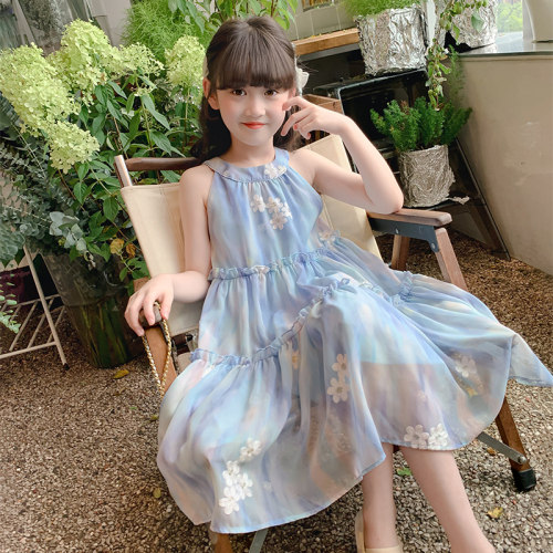 女童连衣裙夏装2026新款小女孩洋气公主裙吊带裙夏季儿童度假裙子