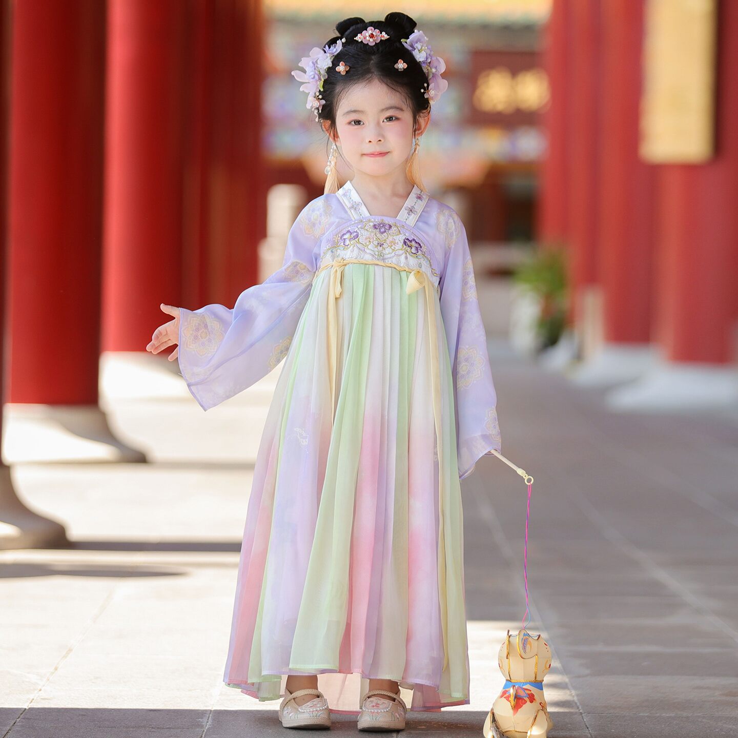 汉服女童2026秋季新款儿童古装仙气国风公主襦裙女孩中秋节连衣裙